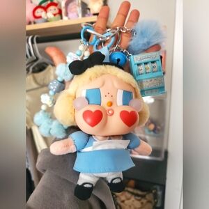 Blue and White Crybaby (Alice) Keychain